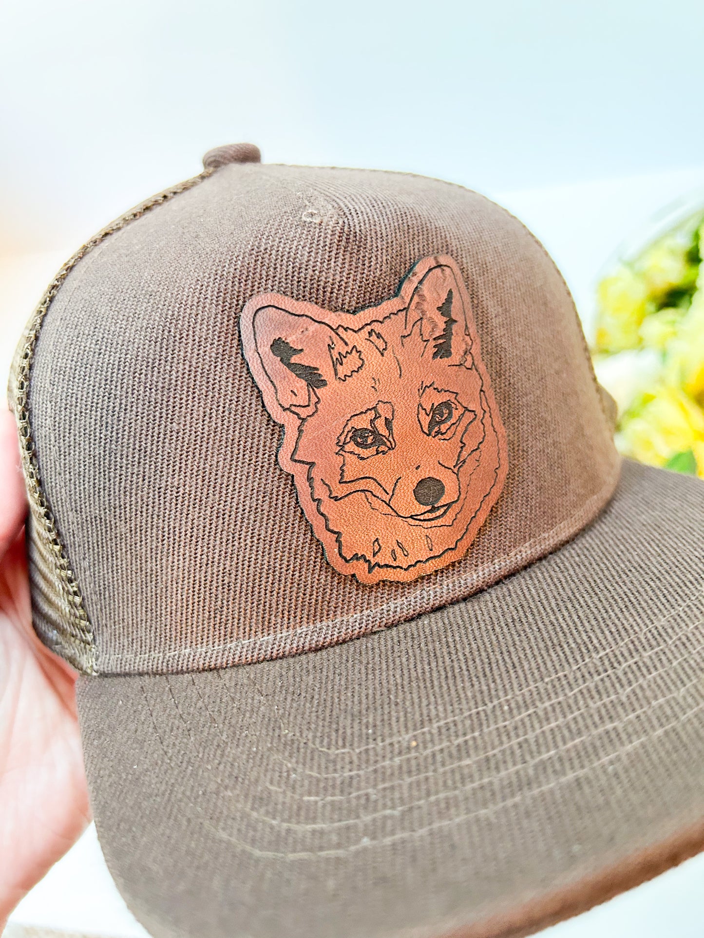Fox Leather Patch Hat