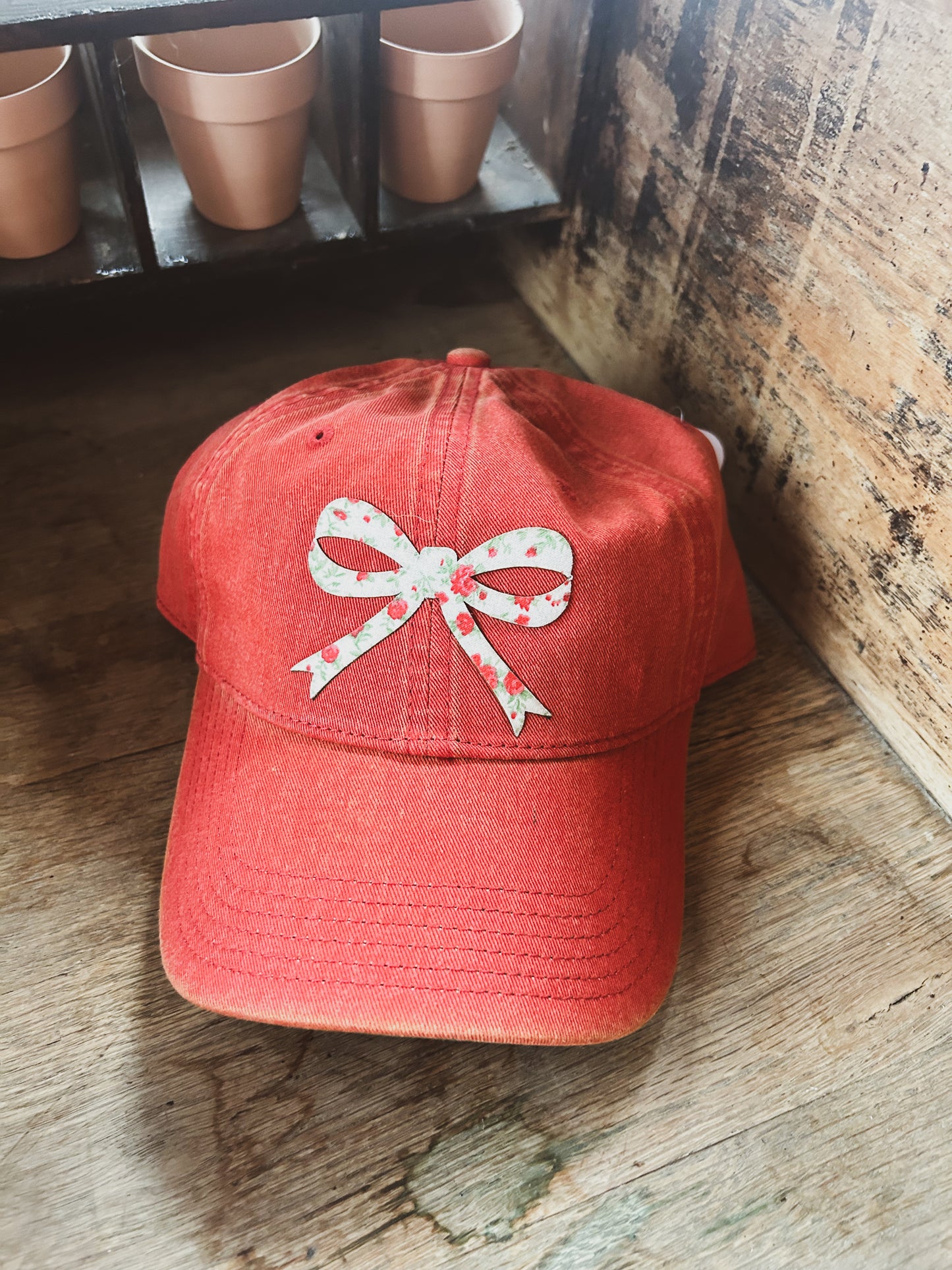 Fabric Bow Patch Hat