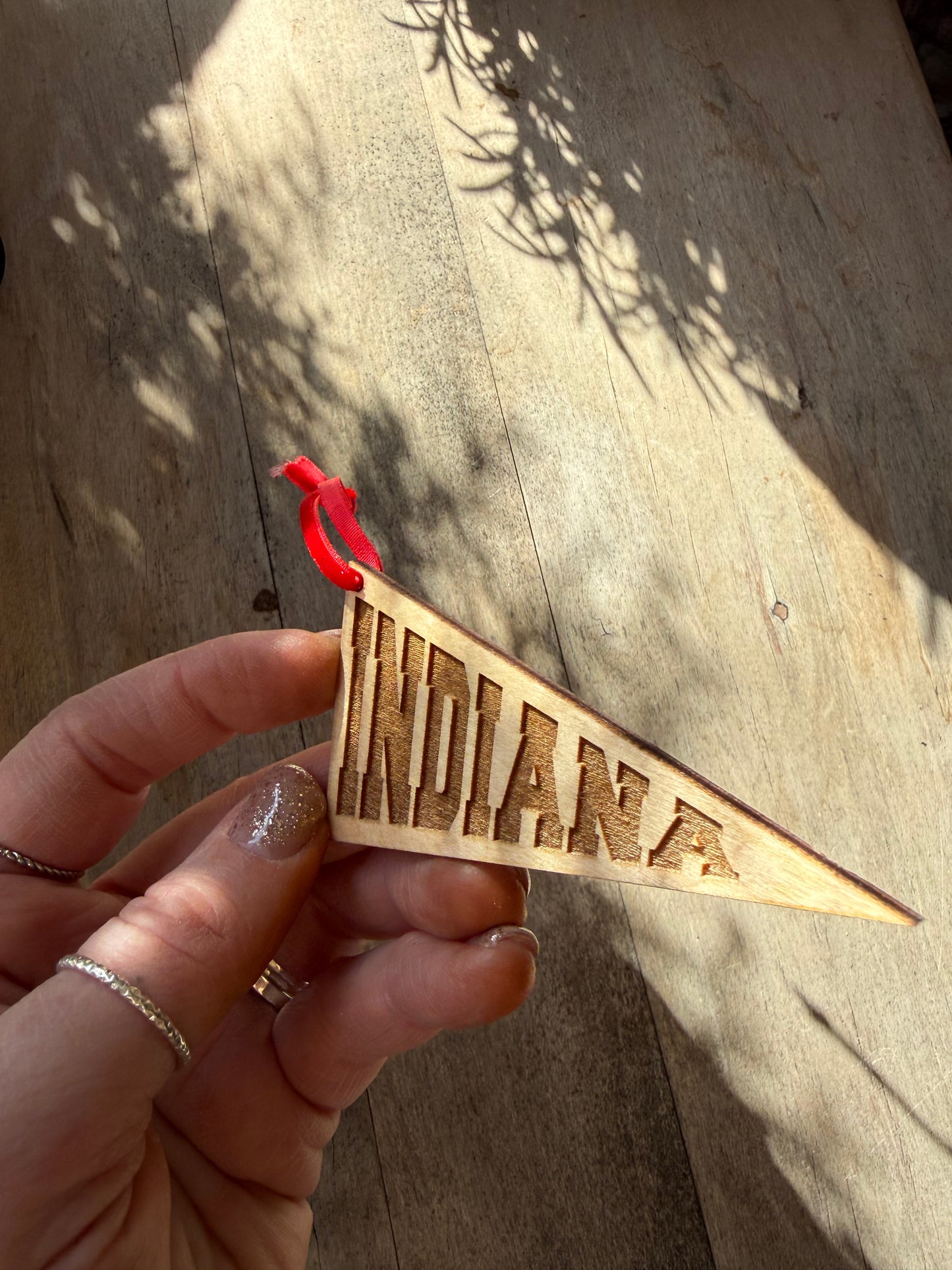 Indiana Pennant Ornament