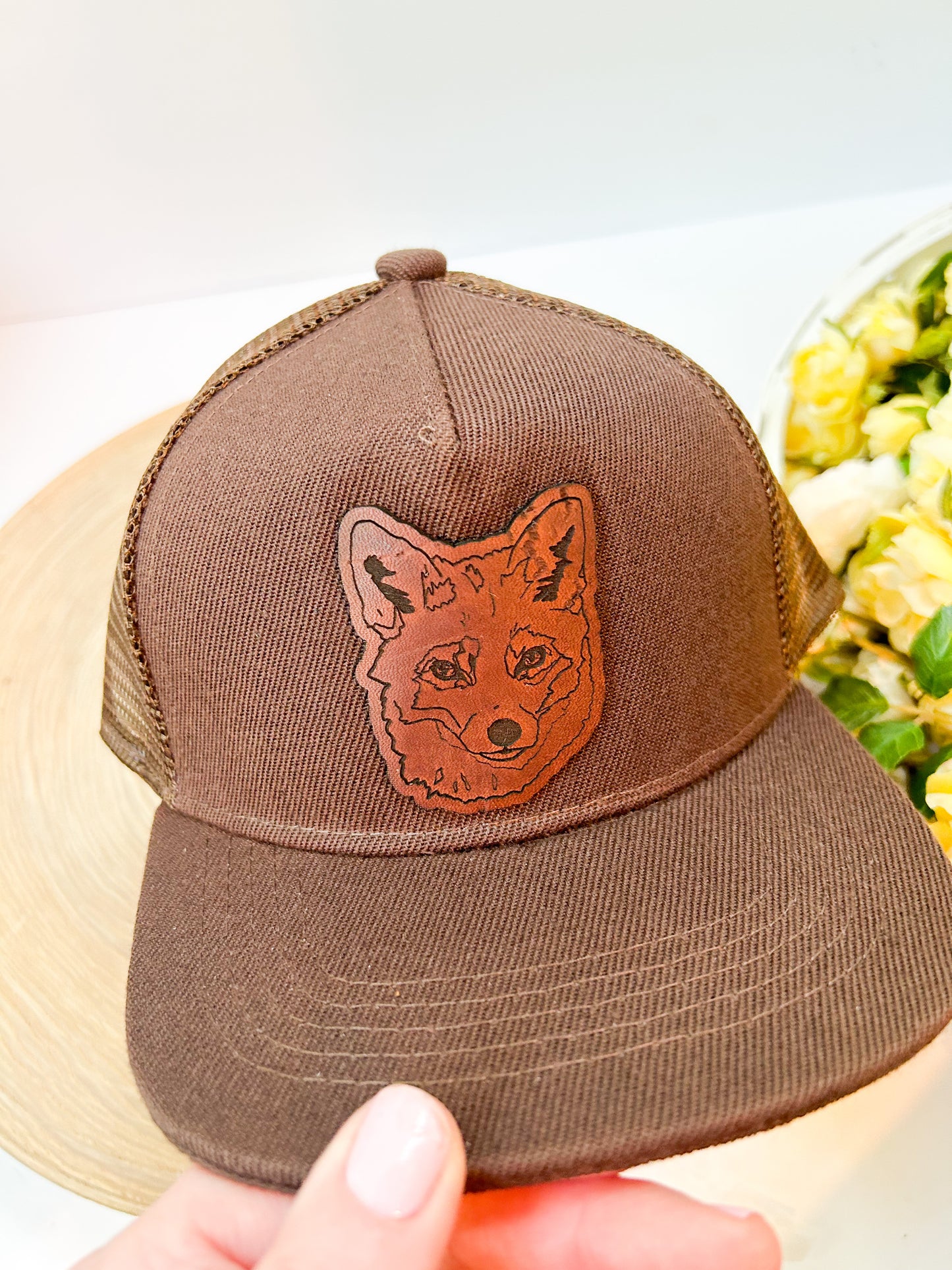 Fox Leather Patch Hat