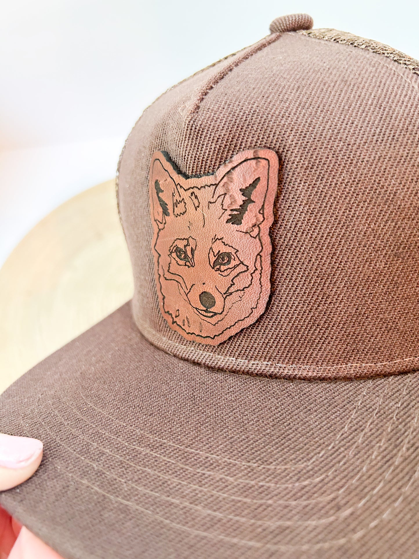 Fox Leather Patch Hat