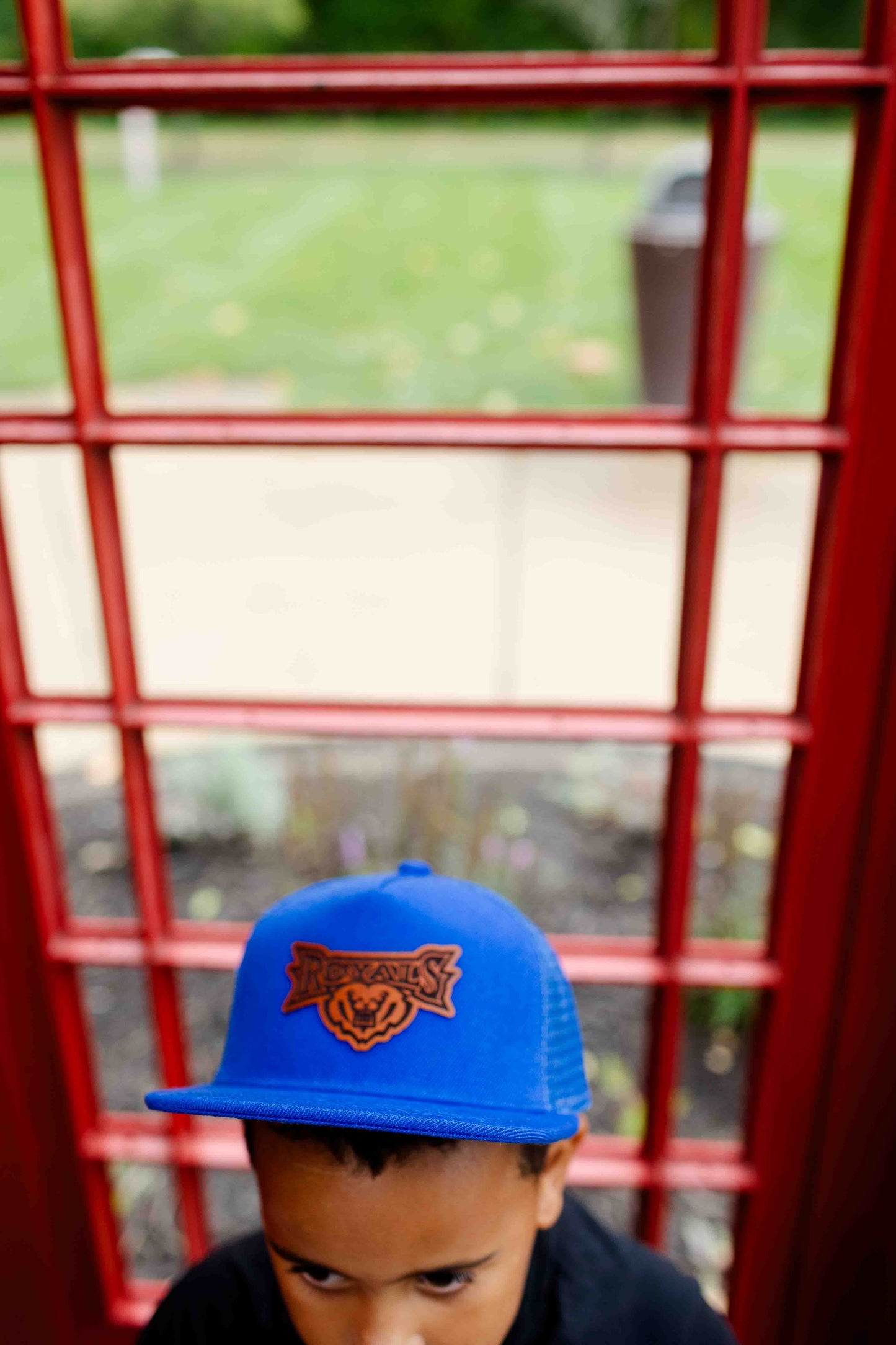 HSE Royal Blue Flat Bill Hat with Leather Patch