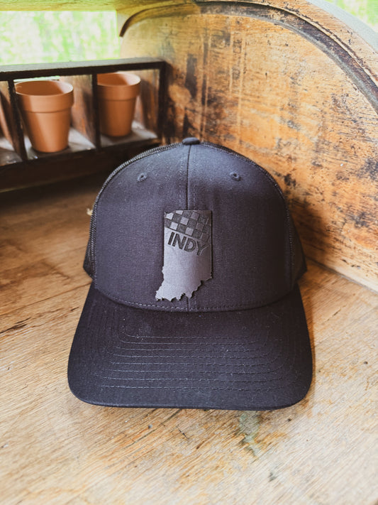 Indy Racing Black Patch on Richardson 112 Hat