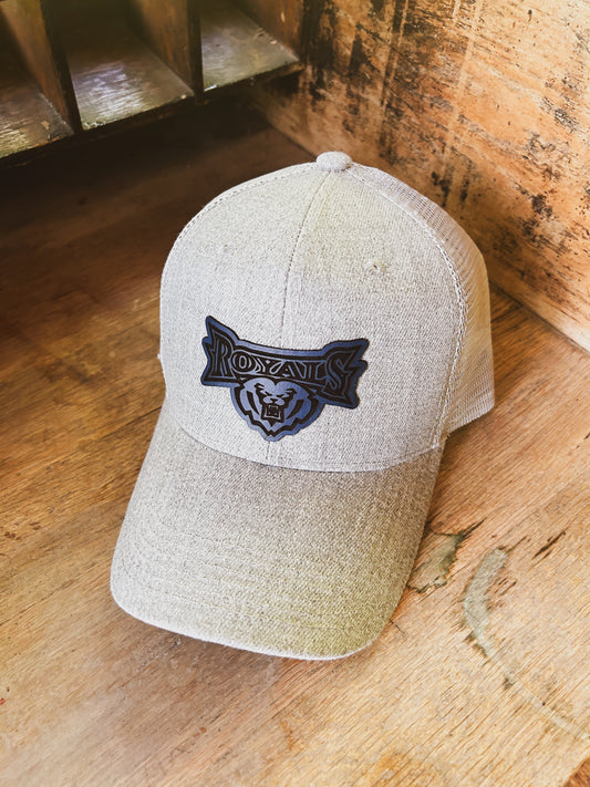 HSE Royals - Heather Gray Baseball Leather Patch Hat