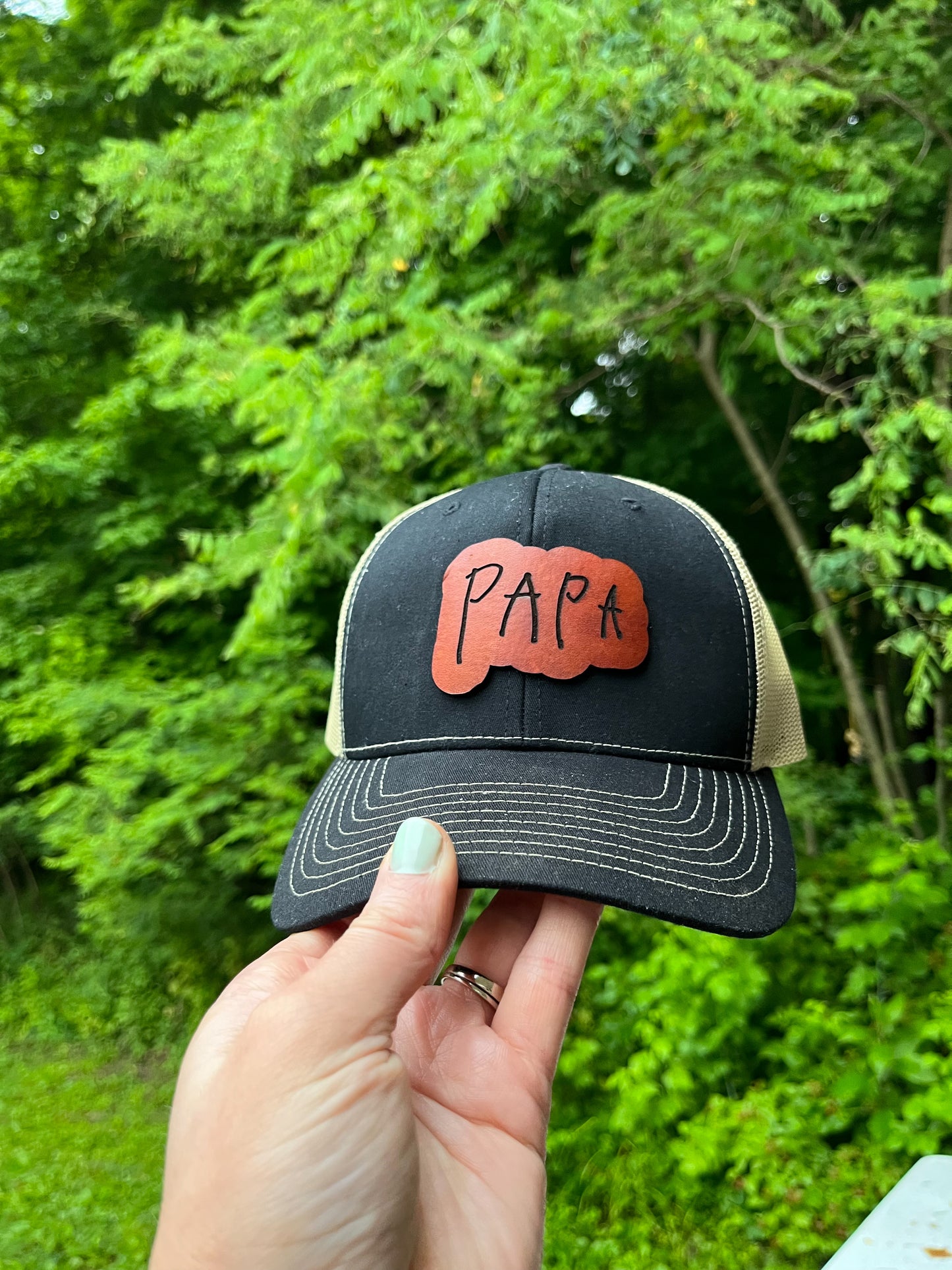 PRE-ORDER: Kids Handwriting/Art Leather Patch Hat
