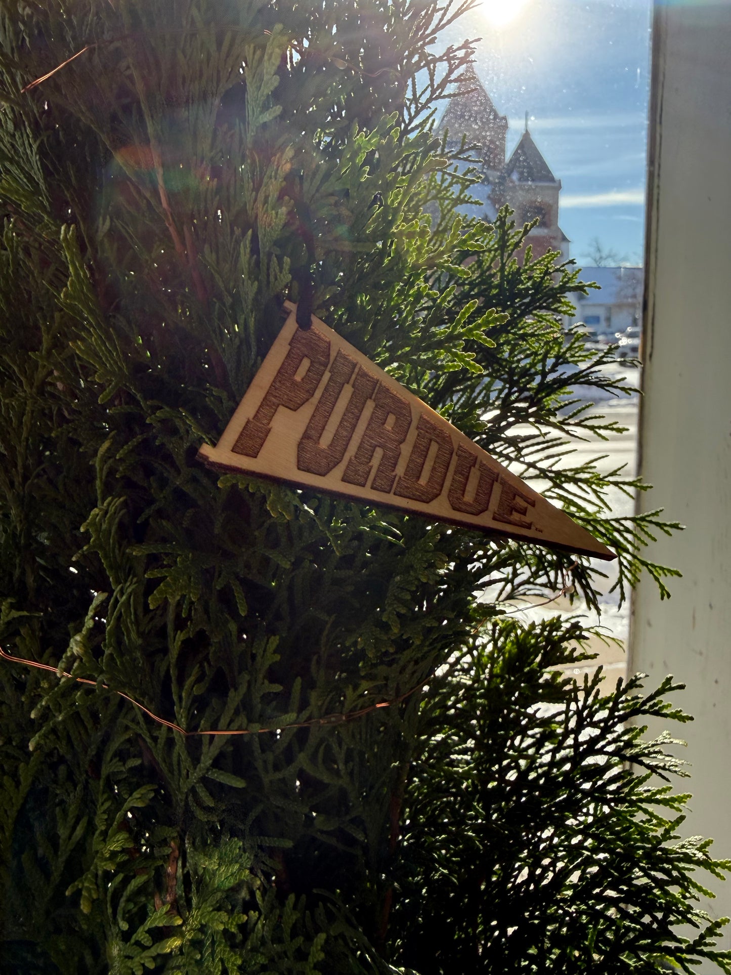 Purdue Pennant Ornament