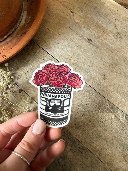 Indy 500 Popcorn Tin Sticker