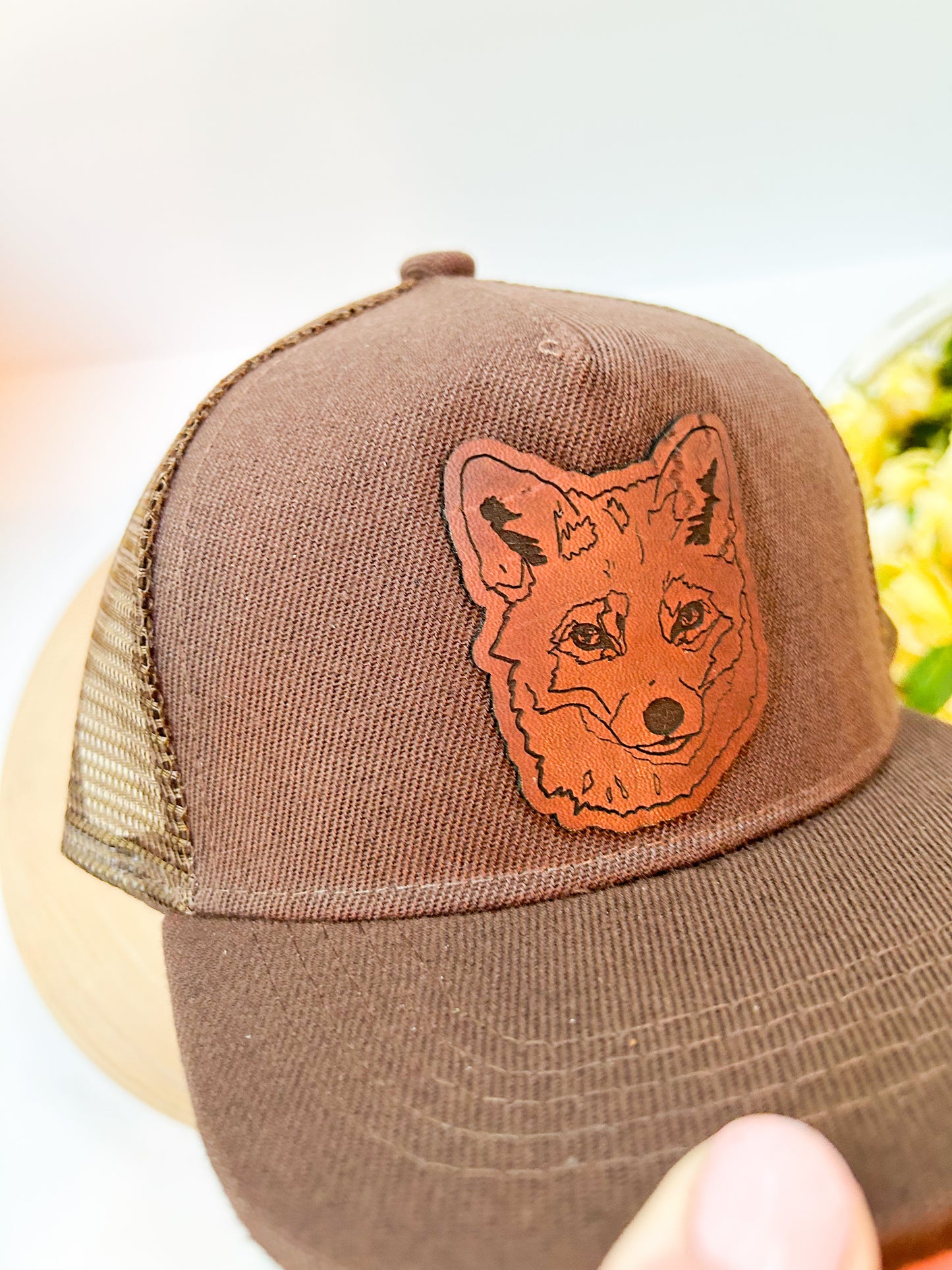 Fox Leather Patch Hat