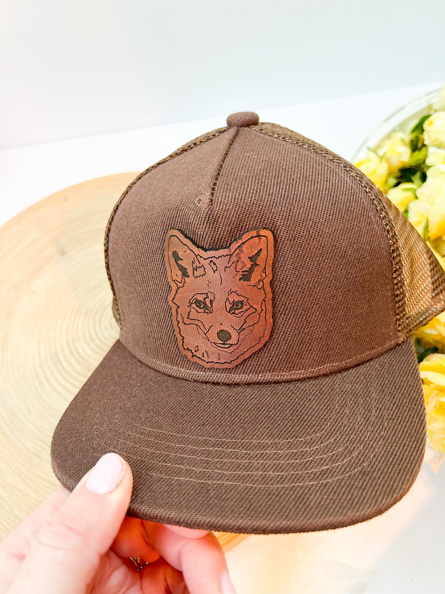Fox Leather Patch Hat