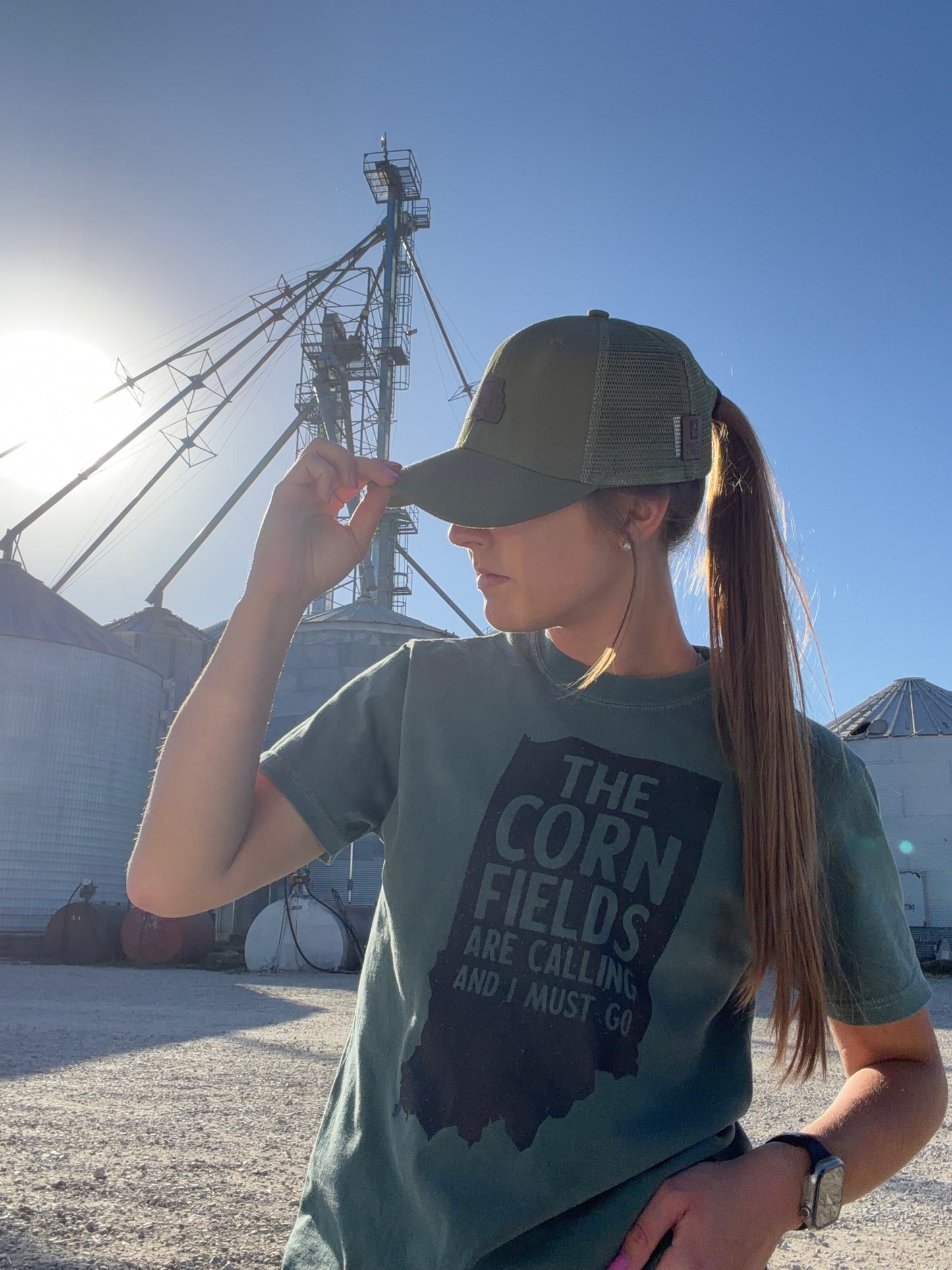 The Cornfields Are Calling Tee - Black Ink