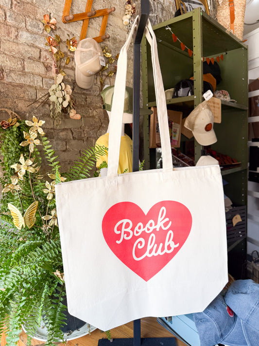 Book Club Heart Tote
