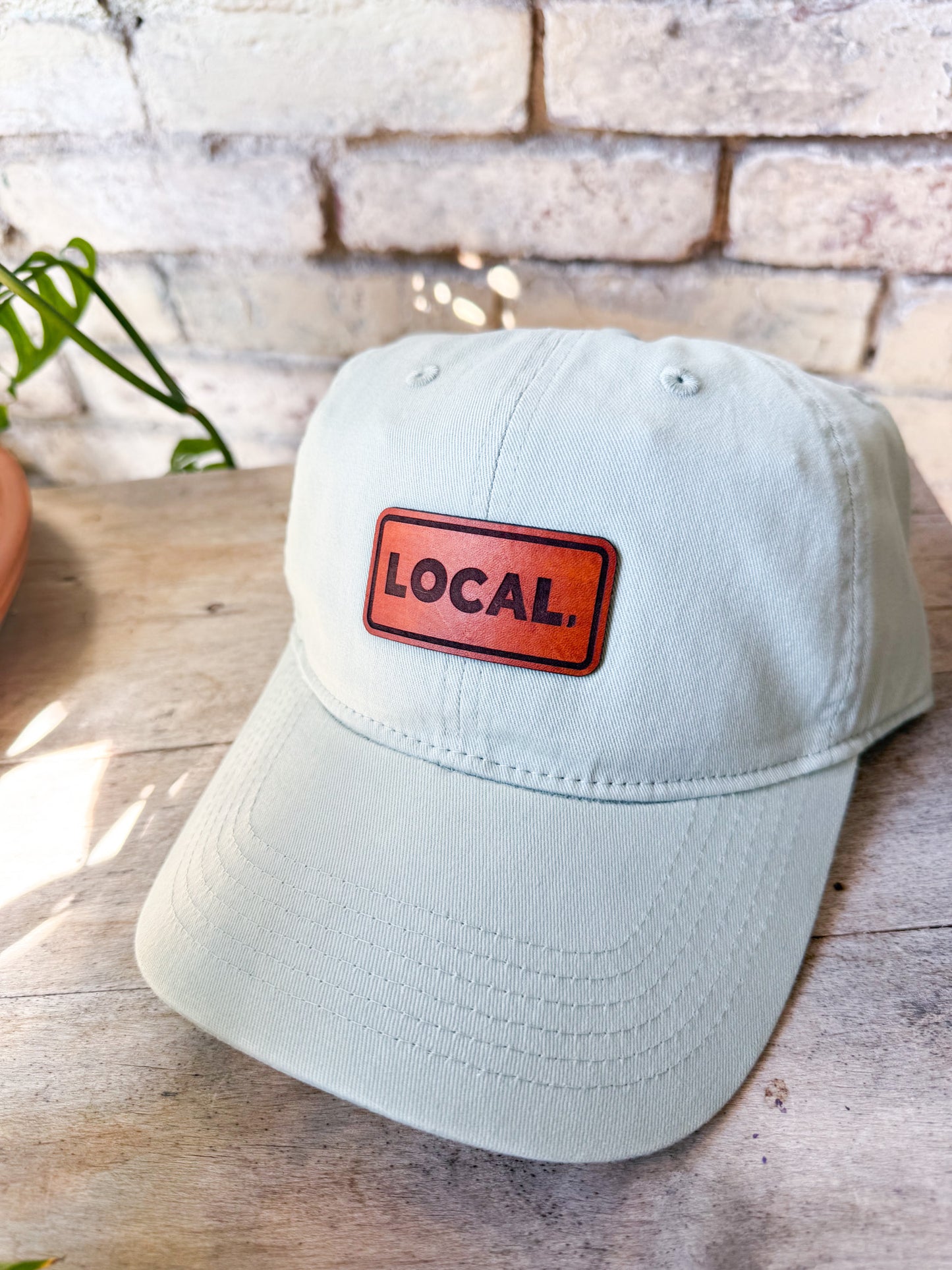 Local Indiana Leather Patch Hat