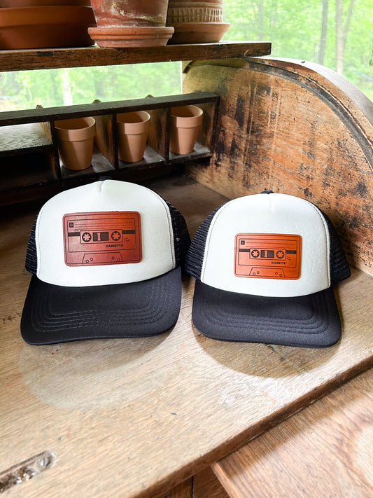 Mixed Tape Leather Patch Hat