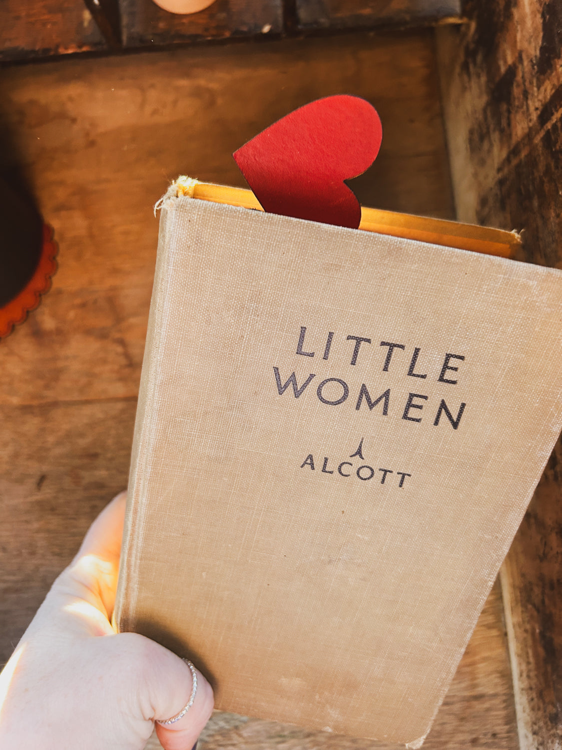 String of Hearts Leather Bookmark