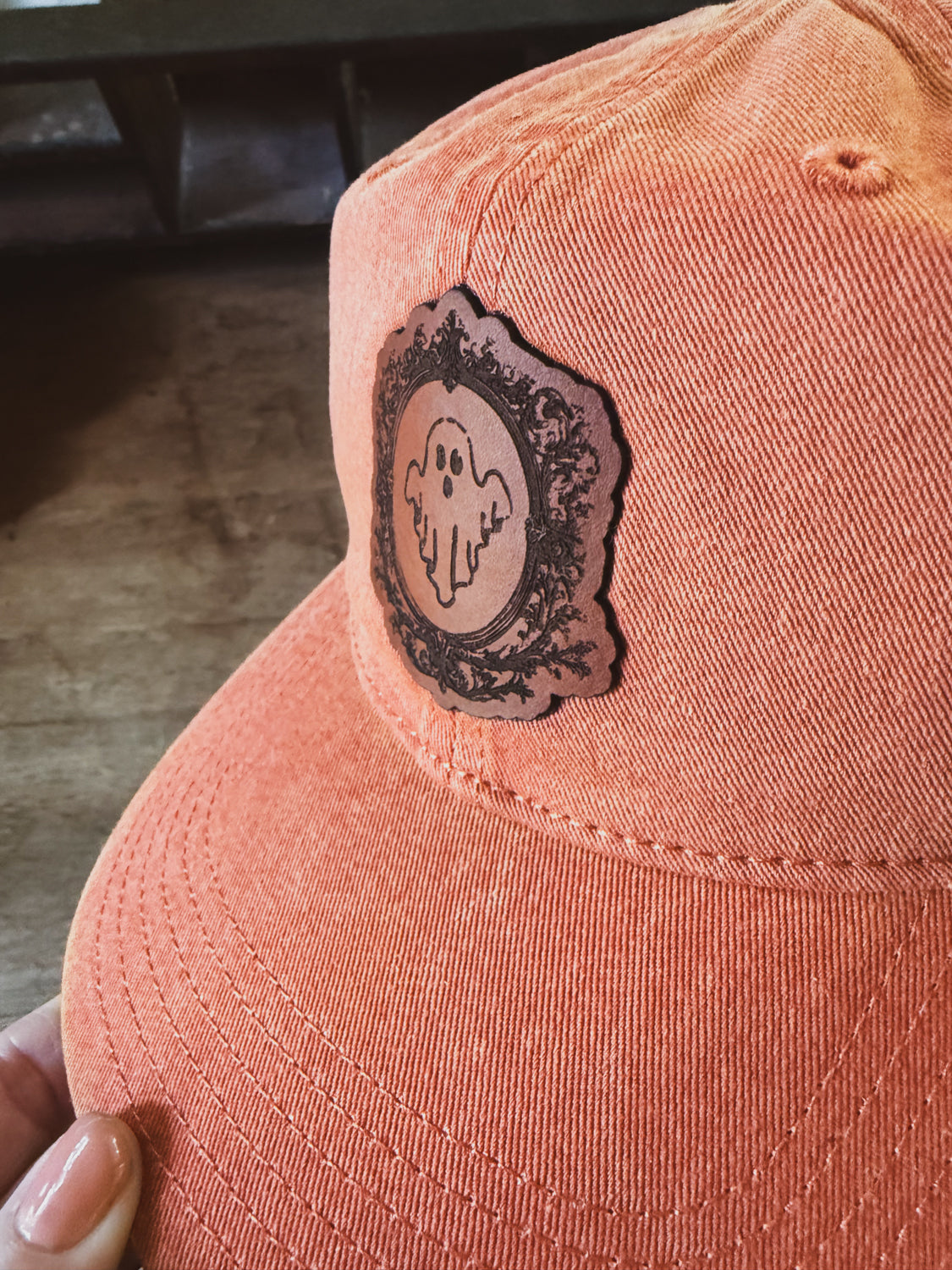 Ghost Frame Leather Patch Hat