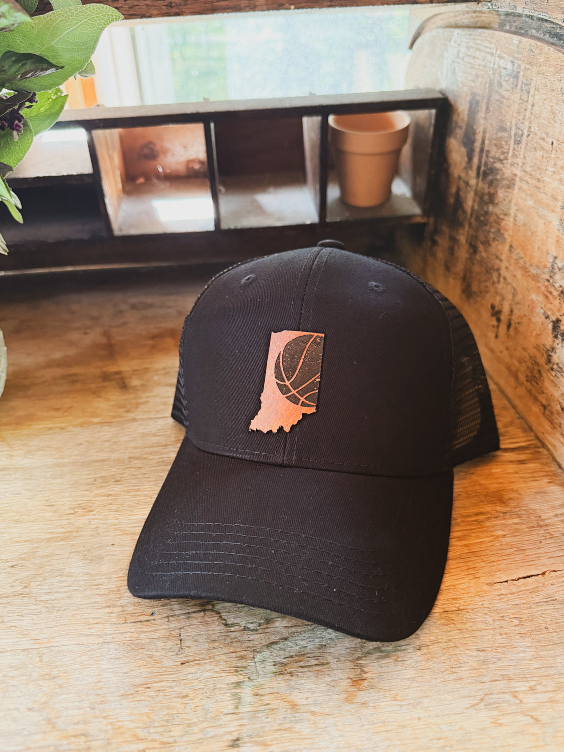 Indiana Basketball Patch on Baseball Hat