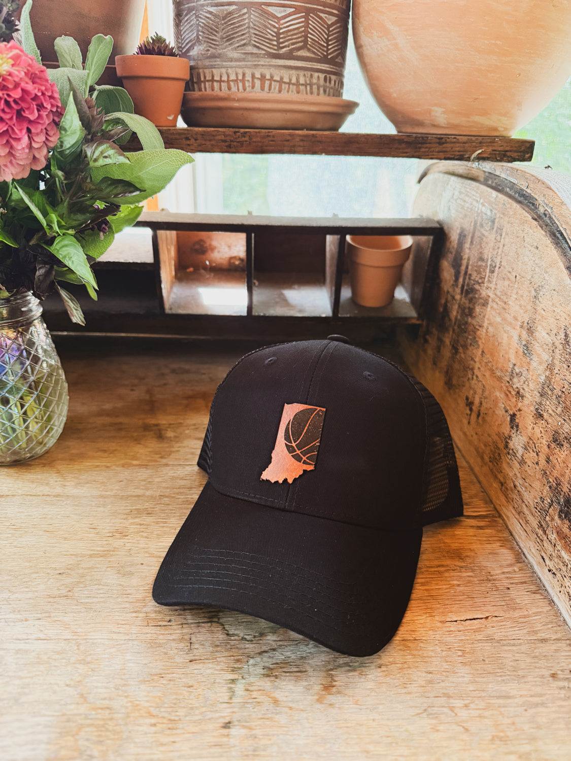 Indiana Basketball Patch on Baseball Hat