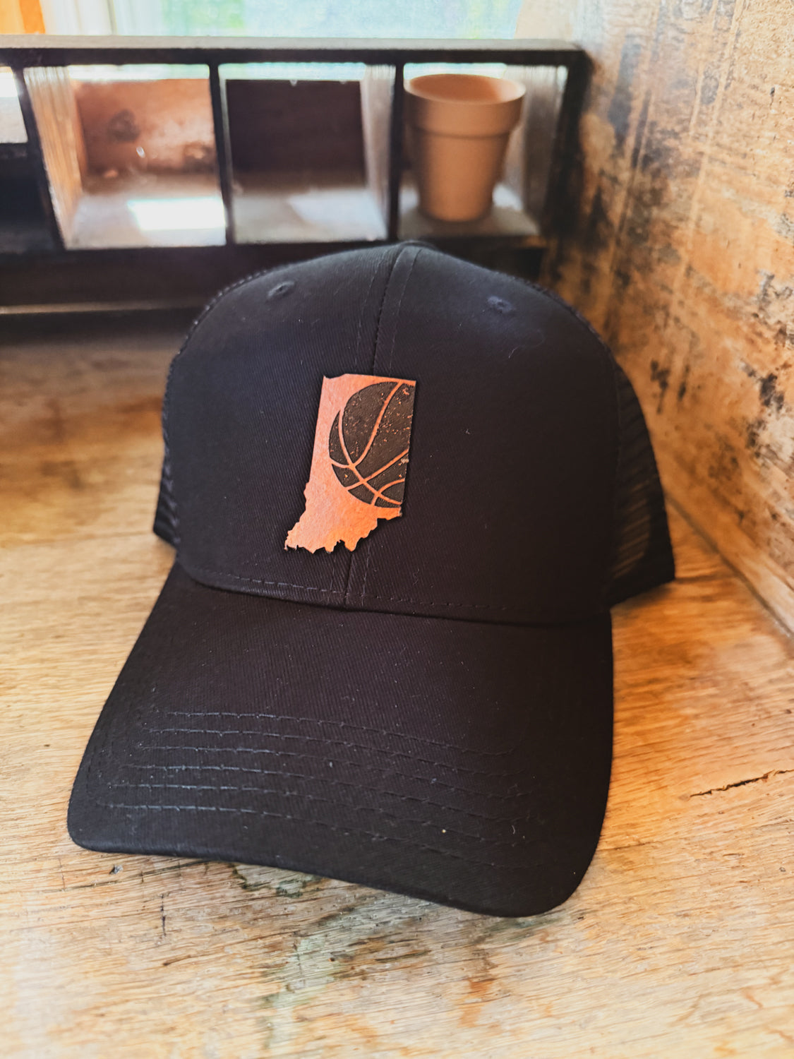 Indiana Basketball Patch on Baseball Hat