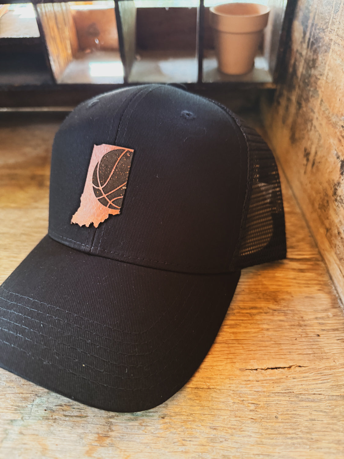 Indiana Basketball Patch on Baseball Hat