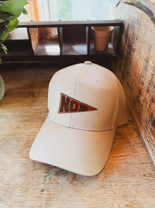 NOB Pennant on Kahki Baseball Hat