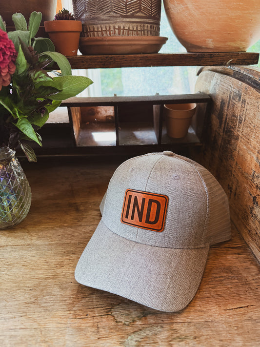 IND Patch on Heather Gray Baseball Hat
