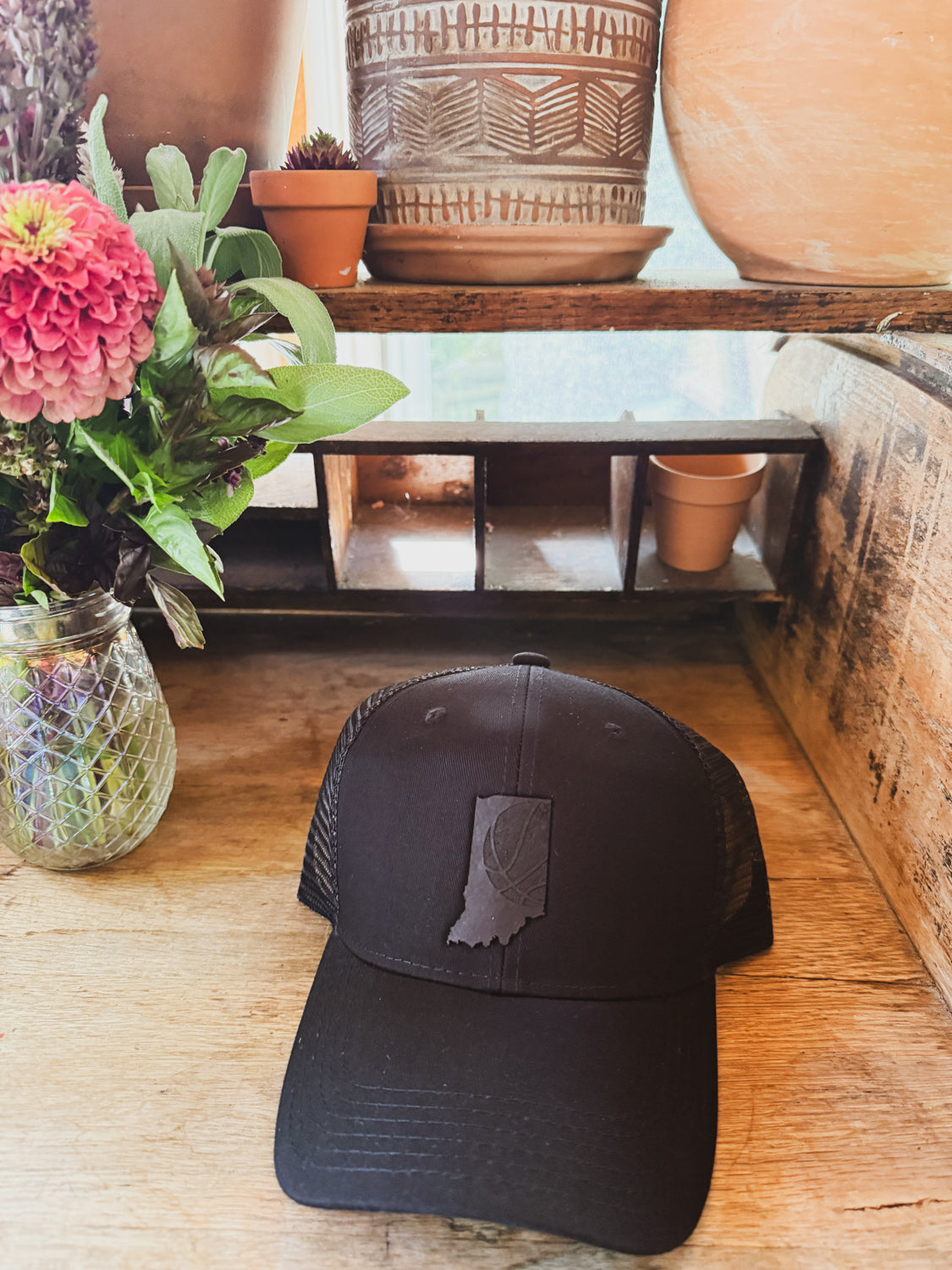 Indiana Basketball Patch on Baseball Hat