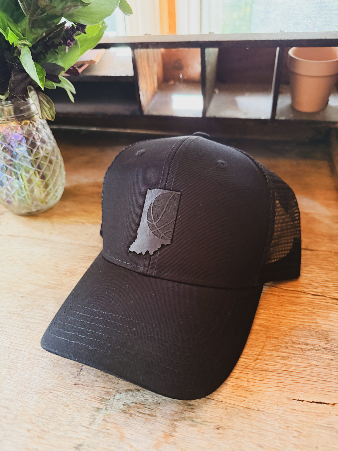 Indiana Basketball Patch on Baseball Hat