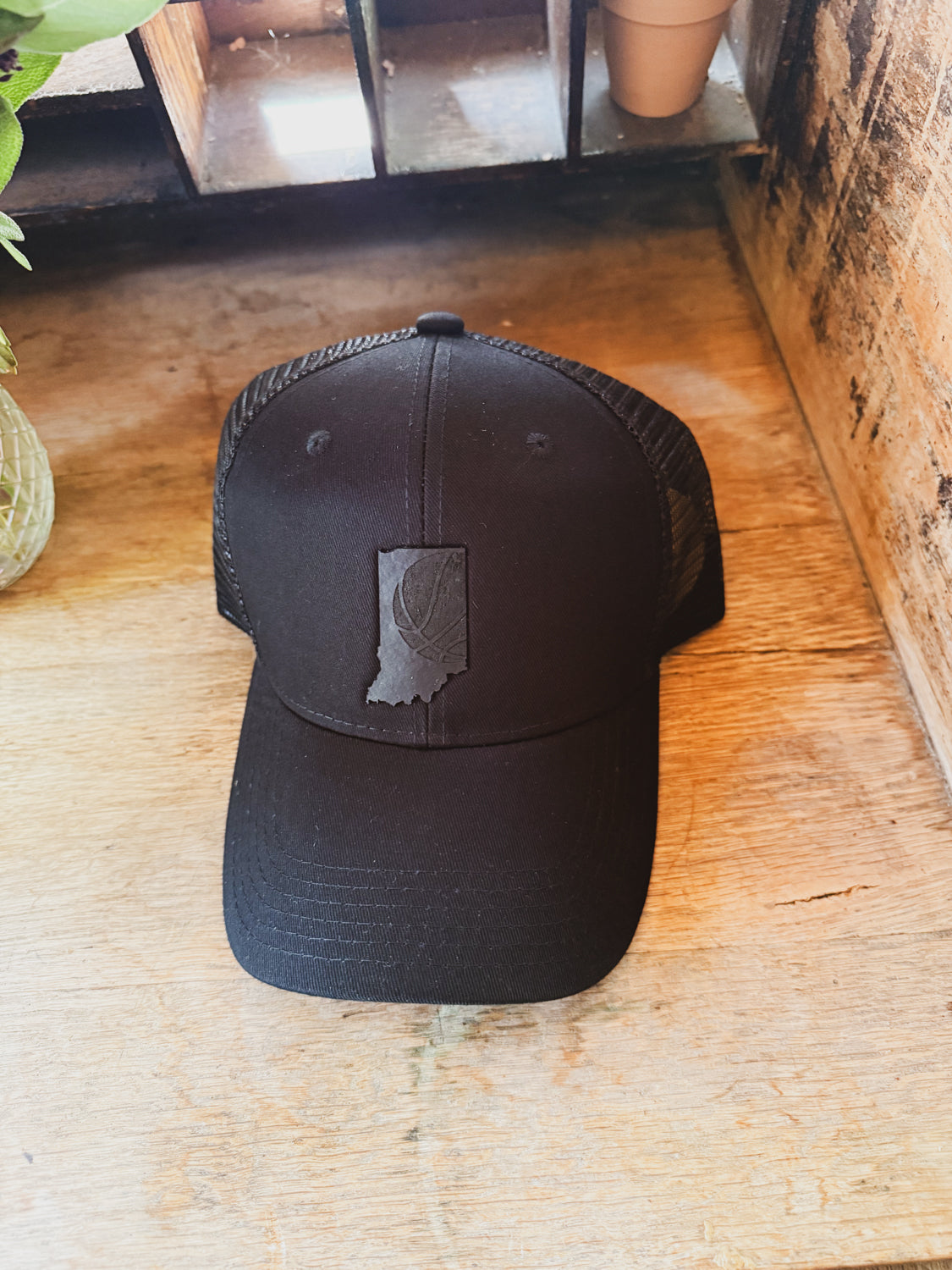 Indiana Basketball Patch on Baseball Hat