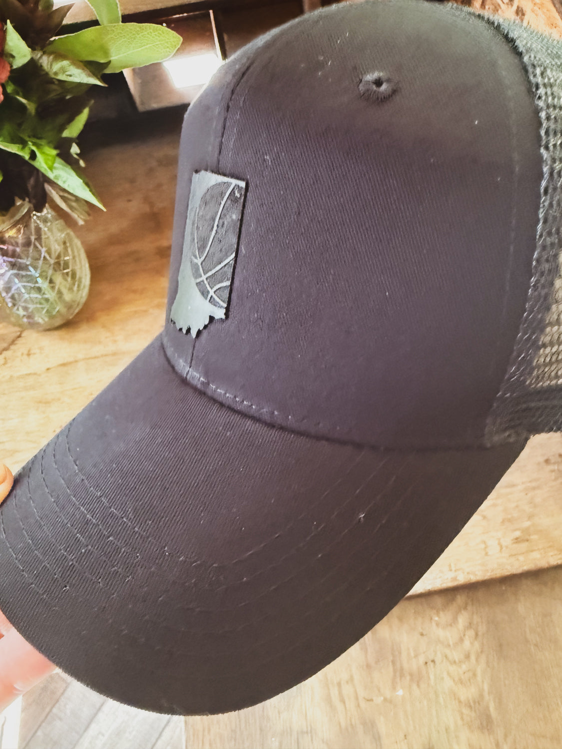 Indiana Basketball Patch on Baseball Hat