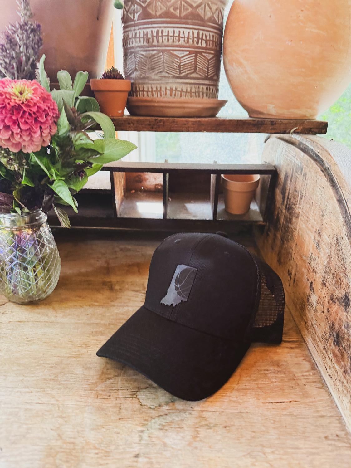 Indiana Basketball Patch on Baseball Hat
