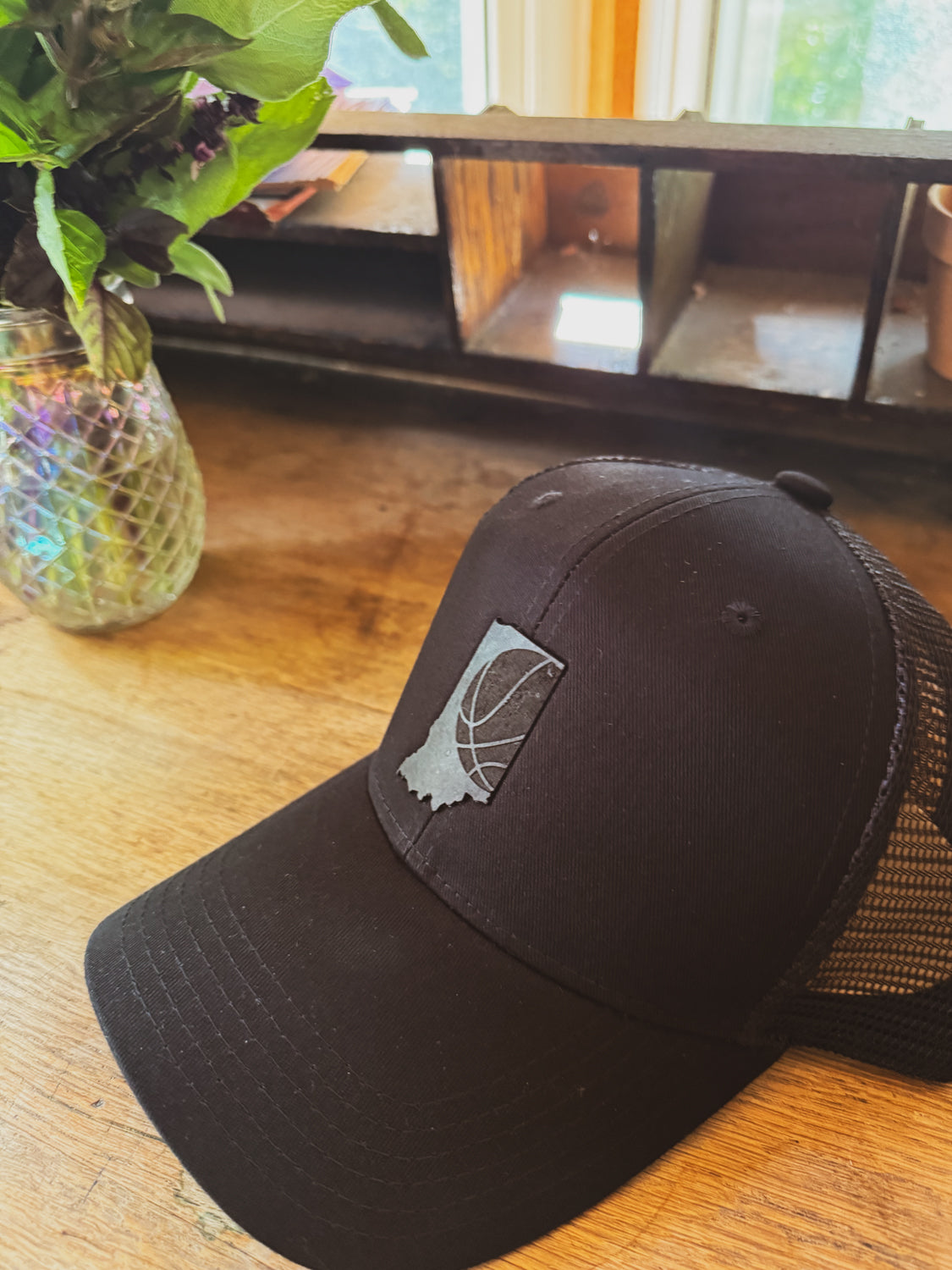 Indiana Basketball Patch on Baseball Hat