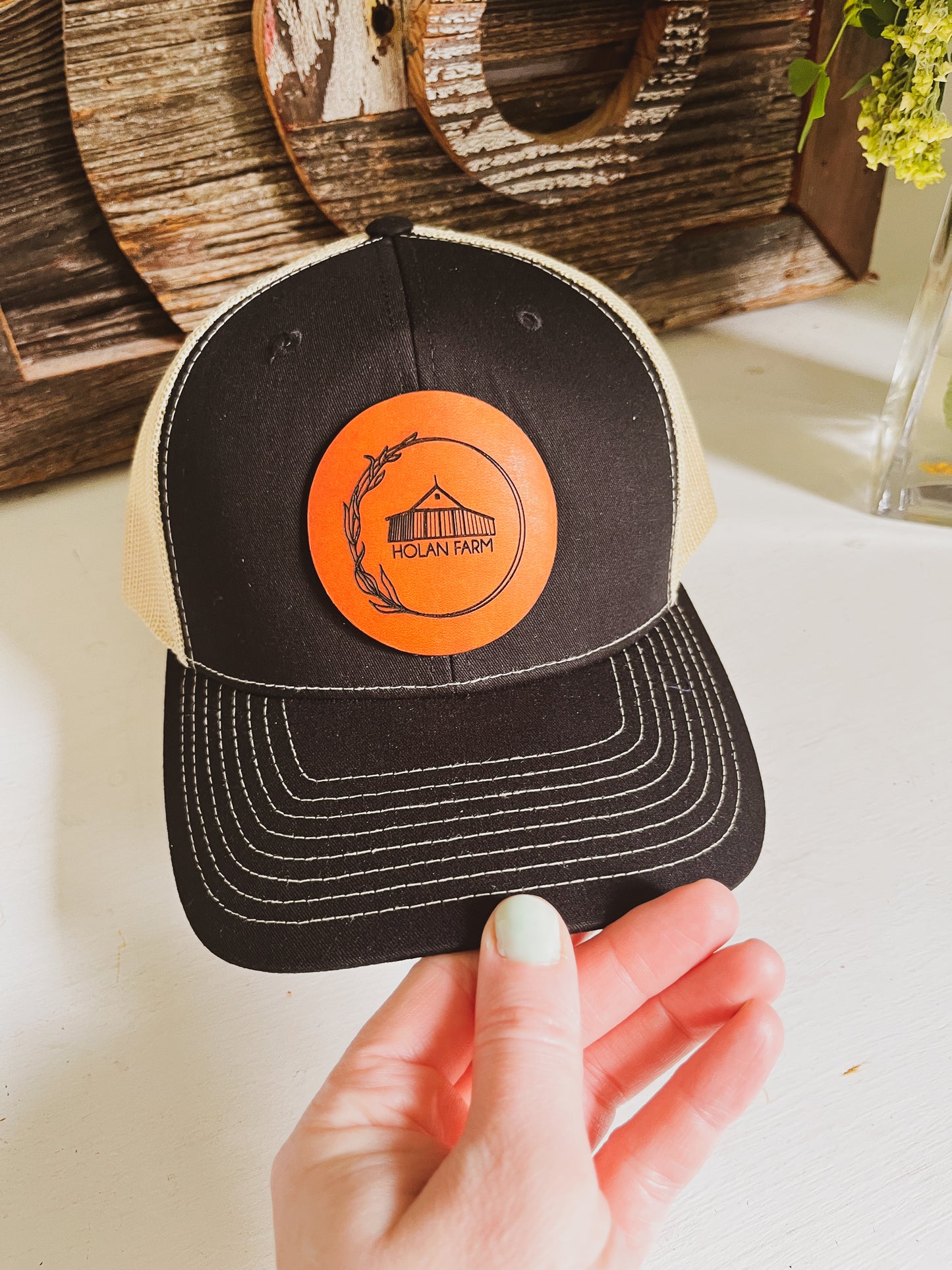 Custom Logo Leather Patch Hat