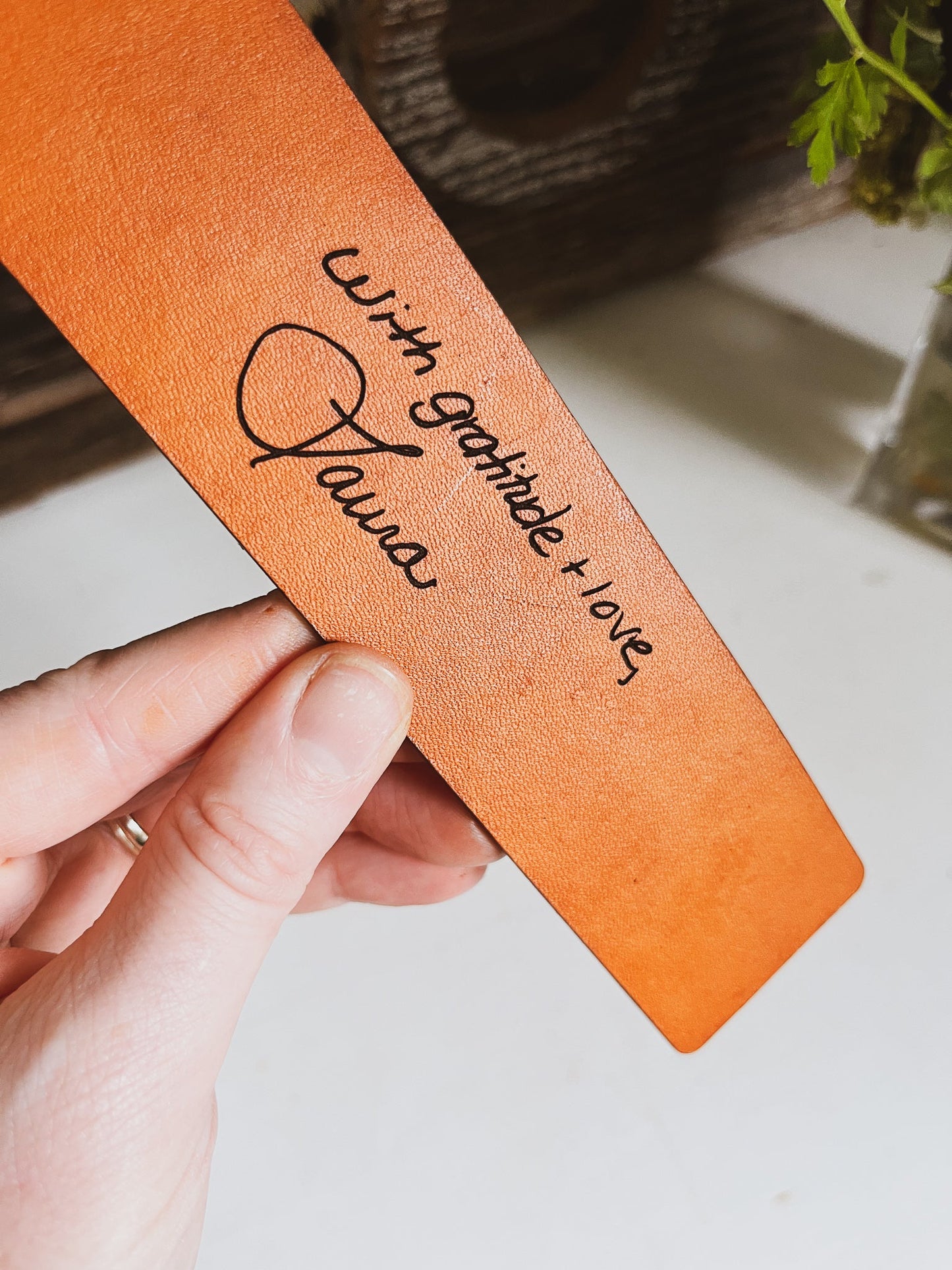 Grandparent Bookmark with Actual Handwriting