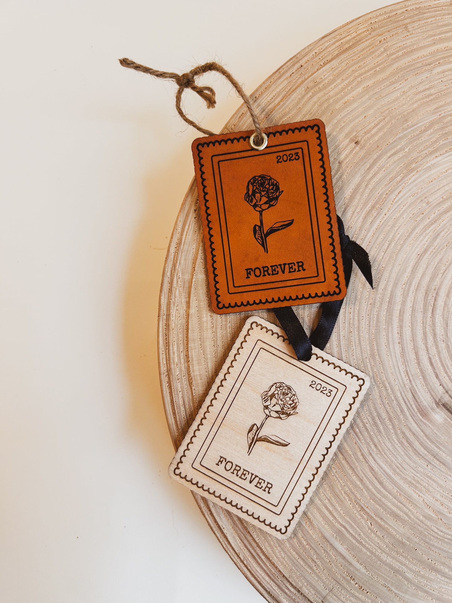 Peony Stamp Ornament