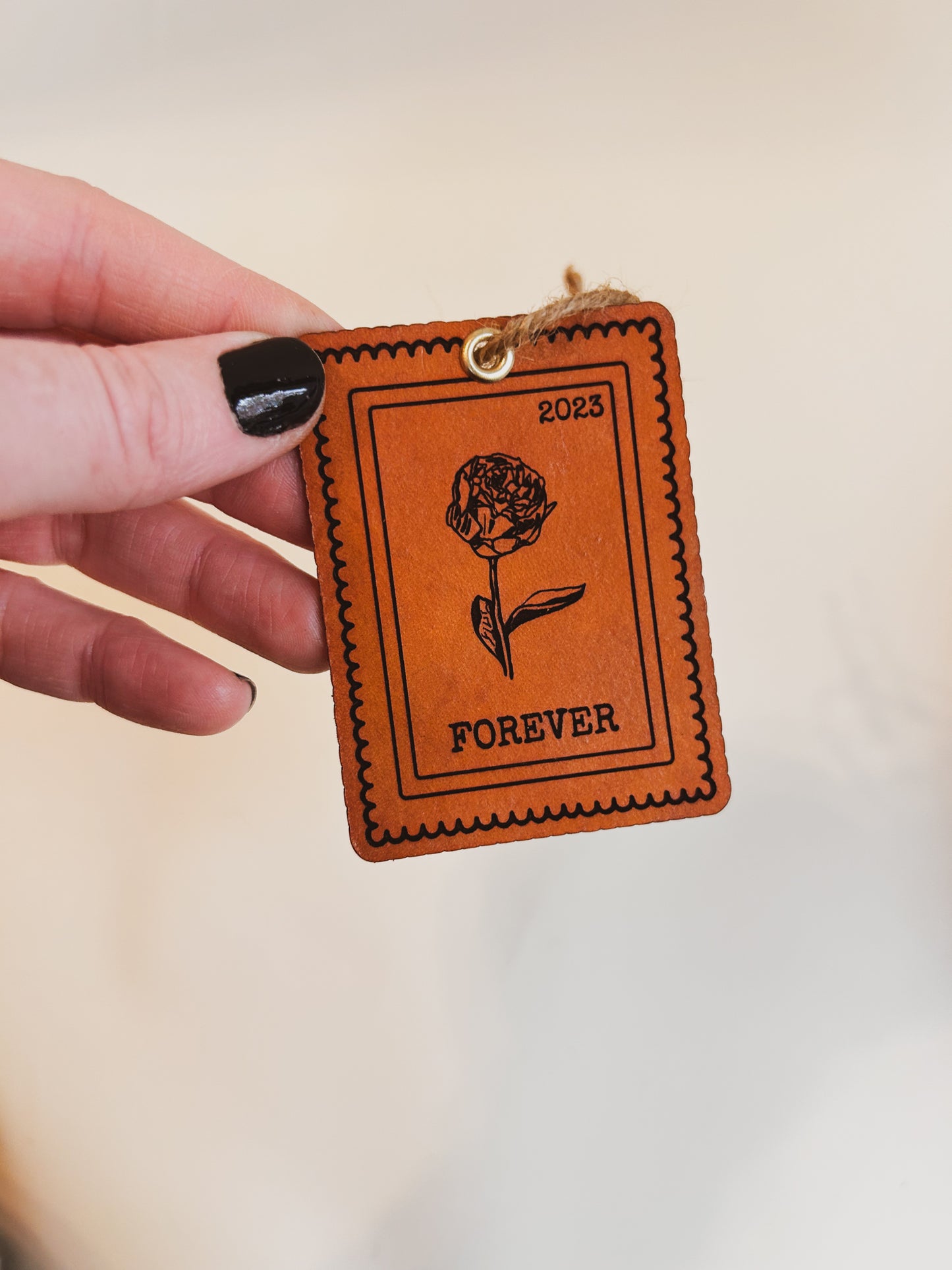 Peony Stamp Ornament