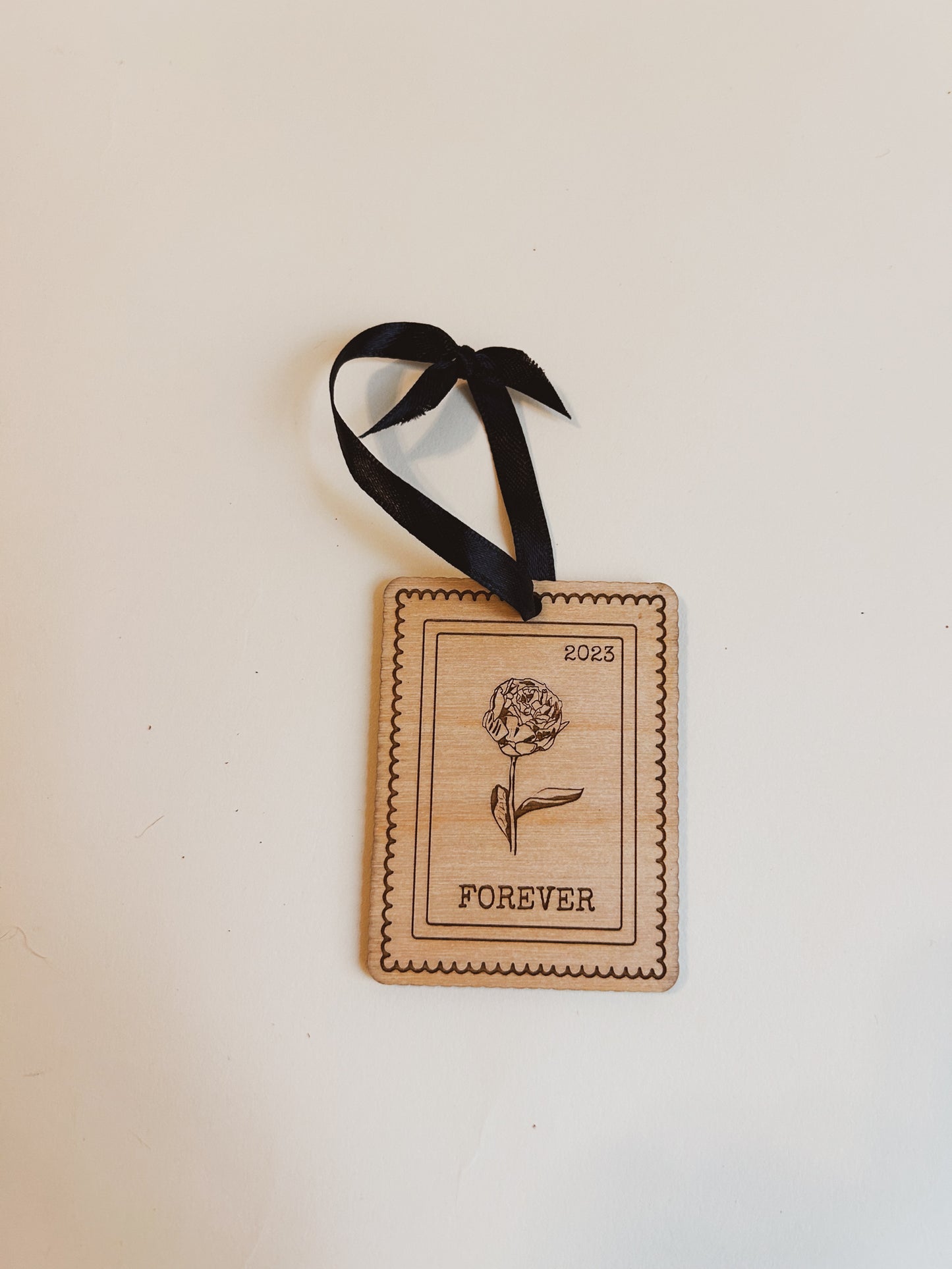 Peony Stamp Ornament