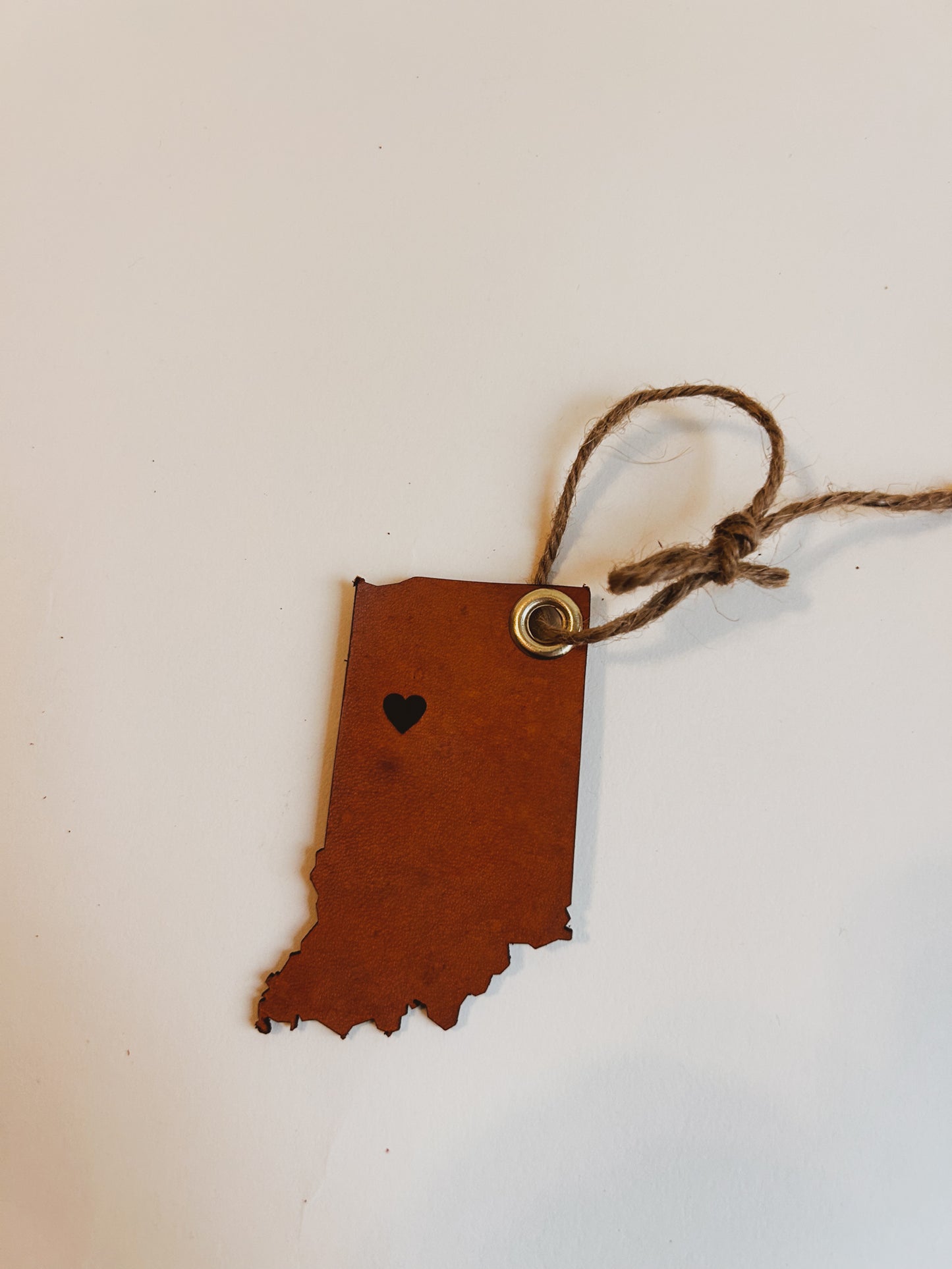 Indiana State Ornament - Heart Over City