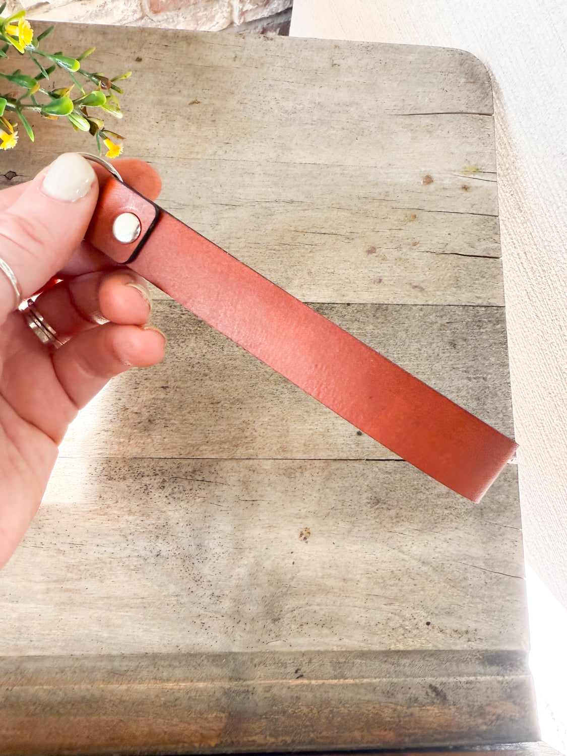 Purdue Boiler Up Leather Wristlet Keychain