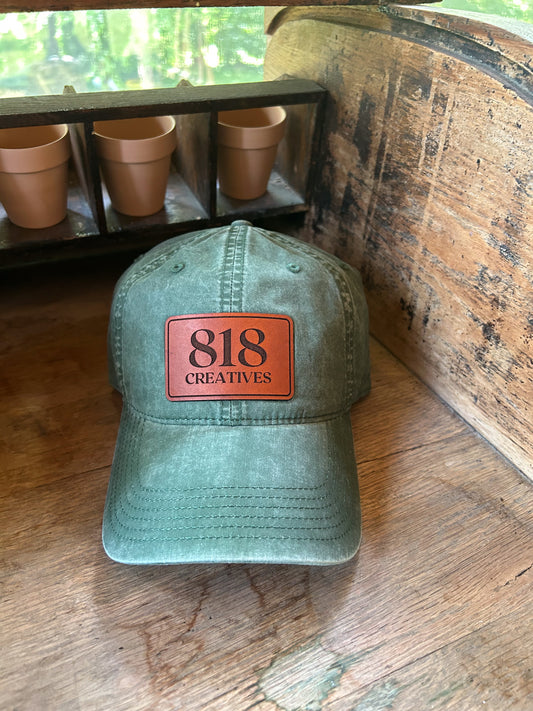 Custom Logo Leather Patch Hat on Legacy TTA Hat