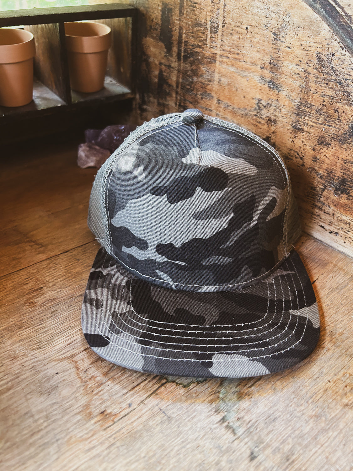Leather Initial Patch Hat