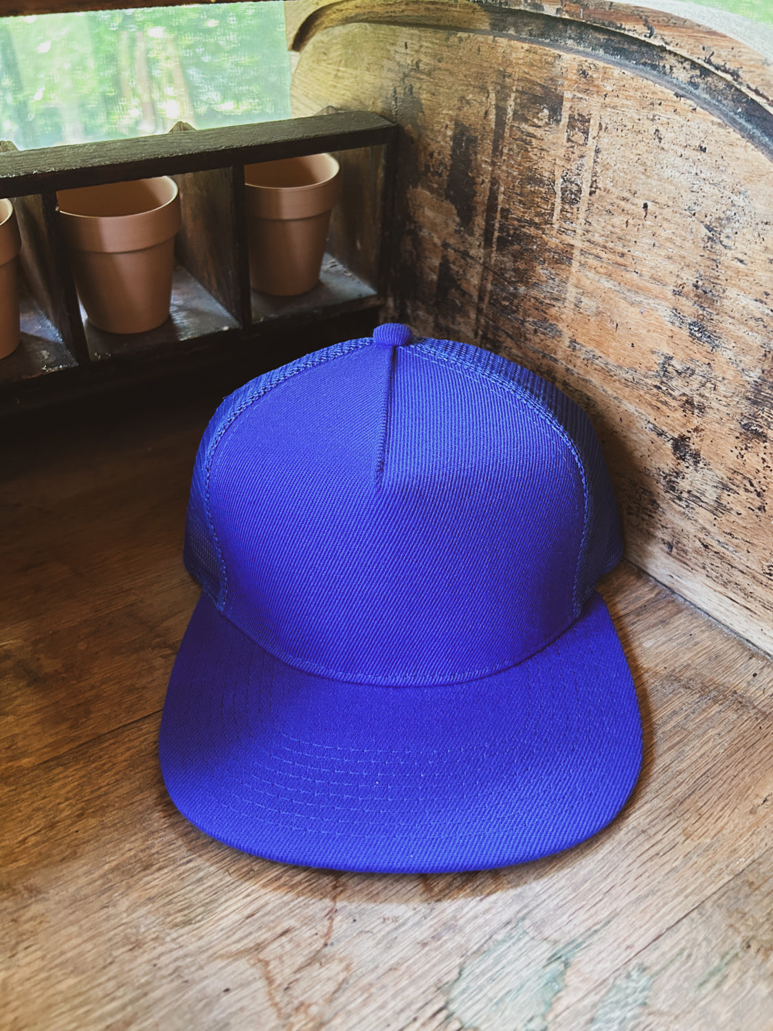 Leather Initial Patch Hat