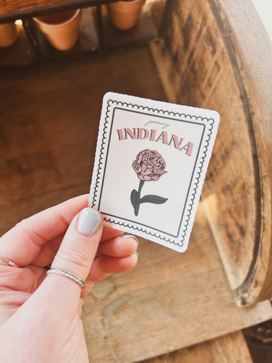 Peony Stamp Sticker