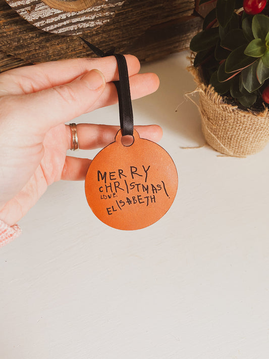 Custom Handwriting or Kids Art Ornament