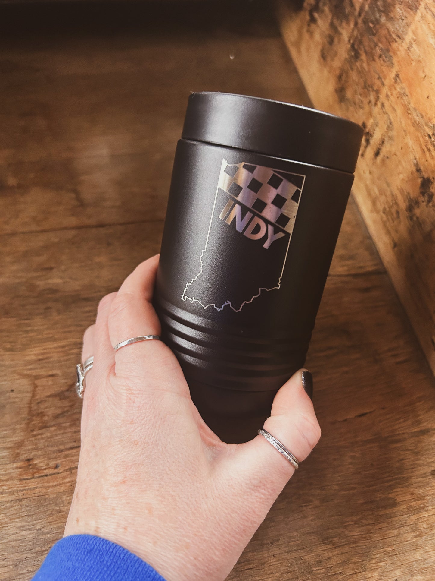 Indy Racing Stainless Can Koozie for 12oz Cans