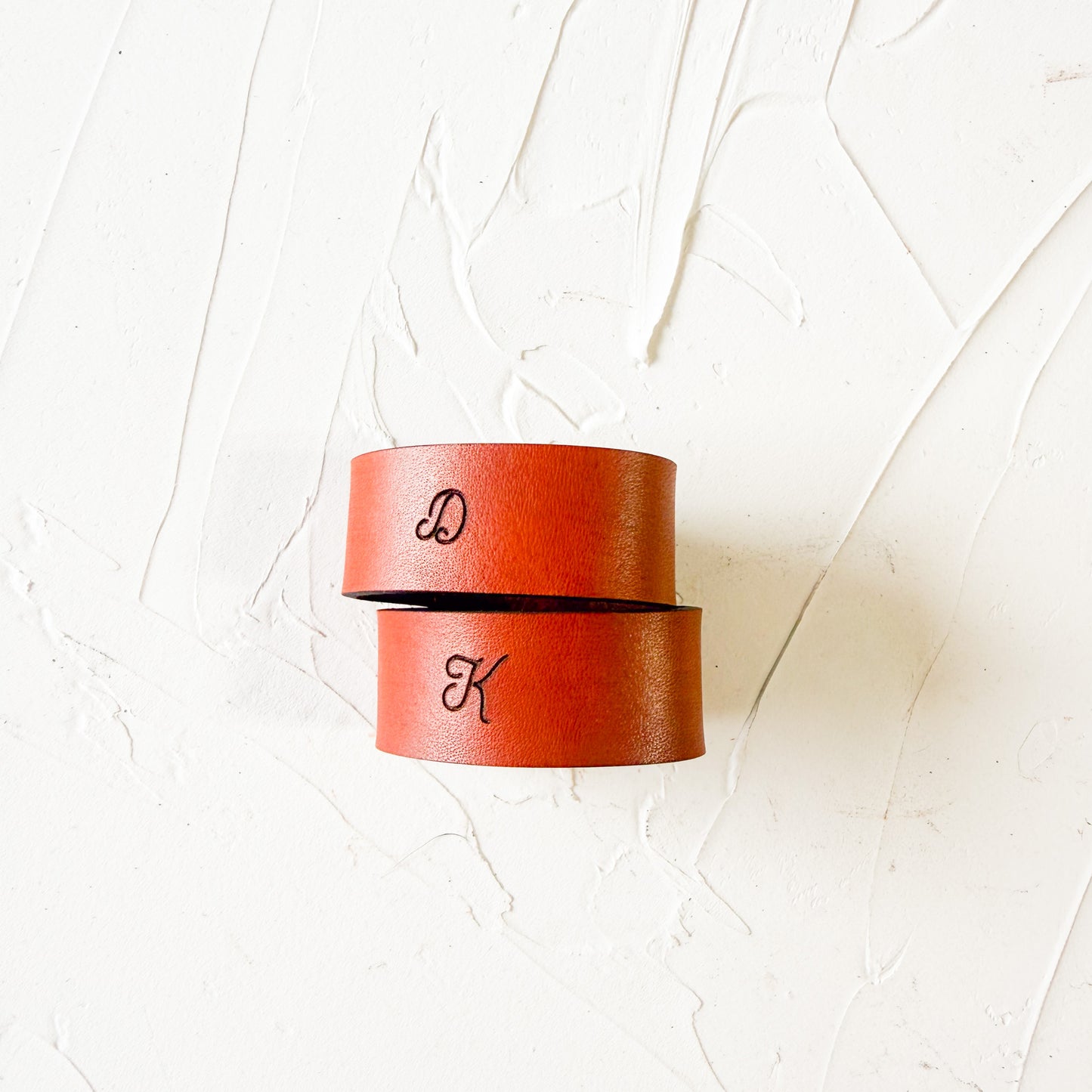 Set of 5 Custom Leather Napkin Rings