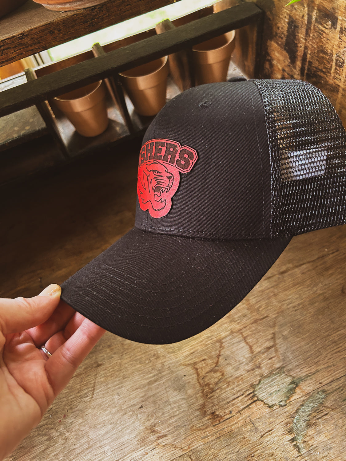 Fishers Tigers Red Patch Baseball Hat