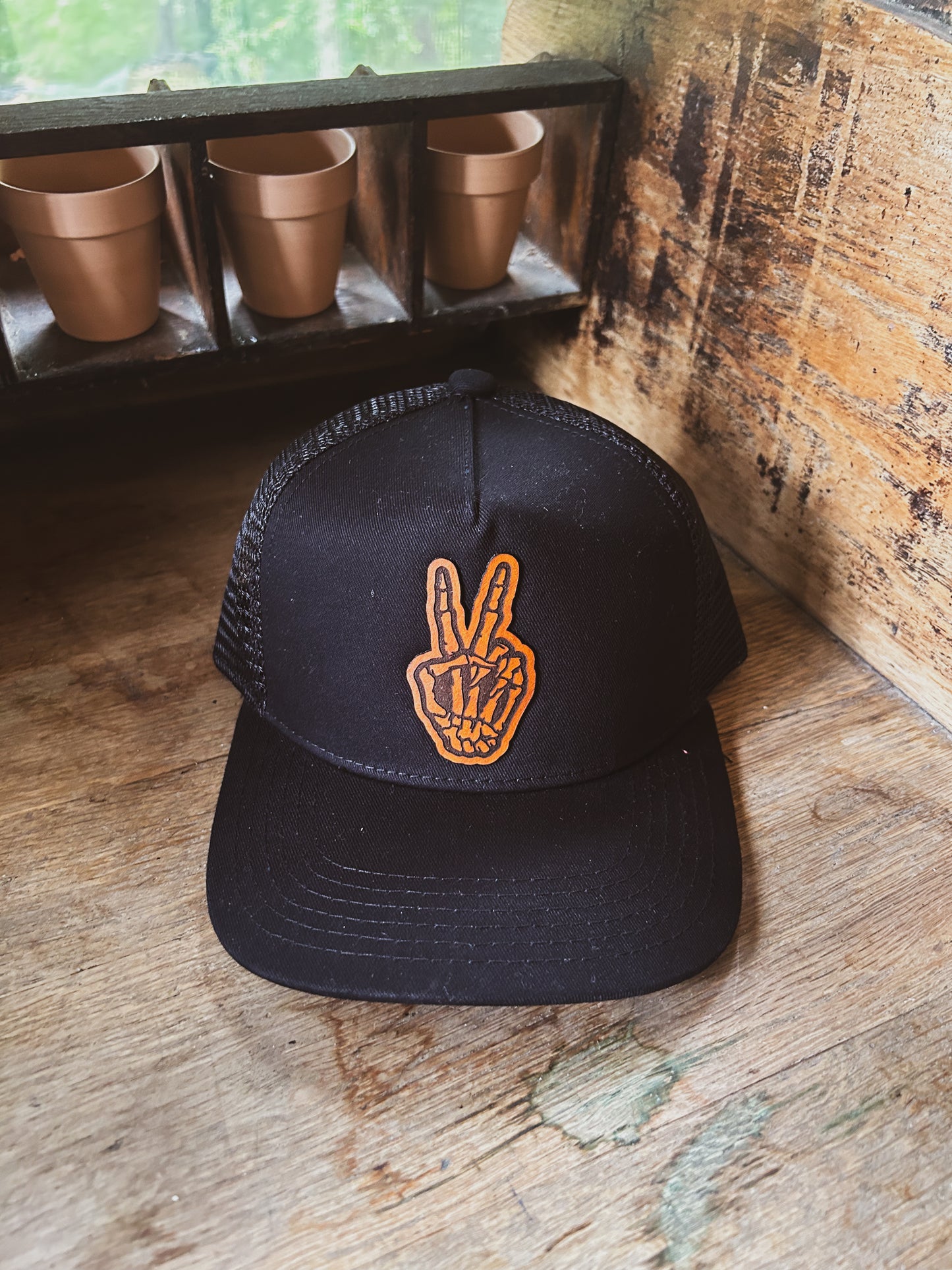 Peace Skeleton Hand Hat