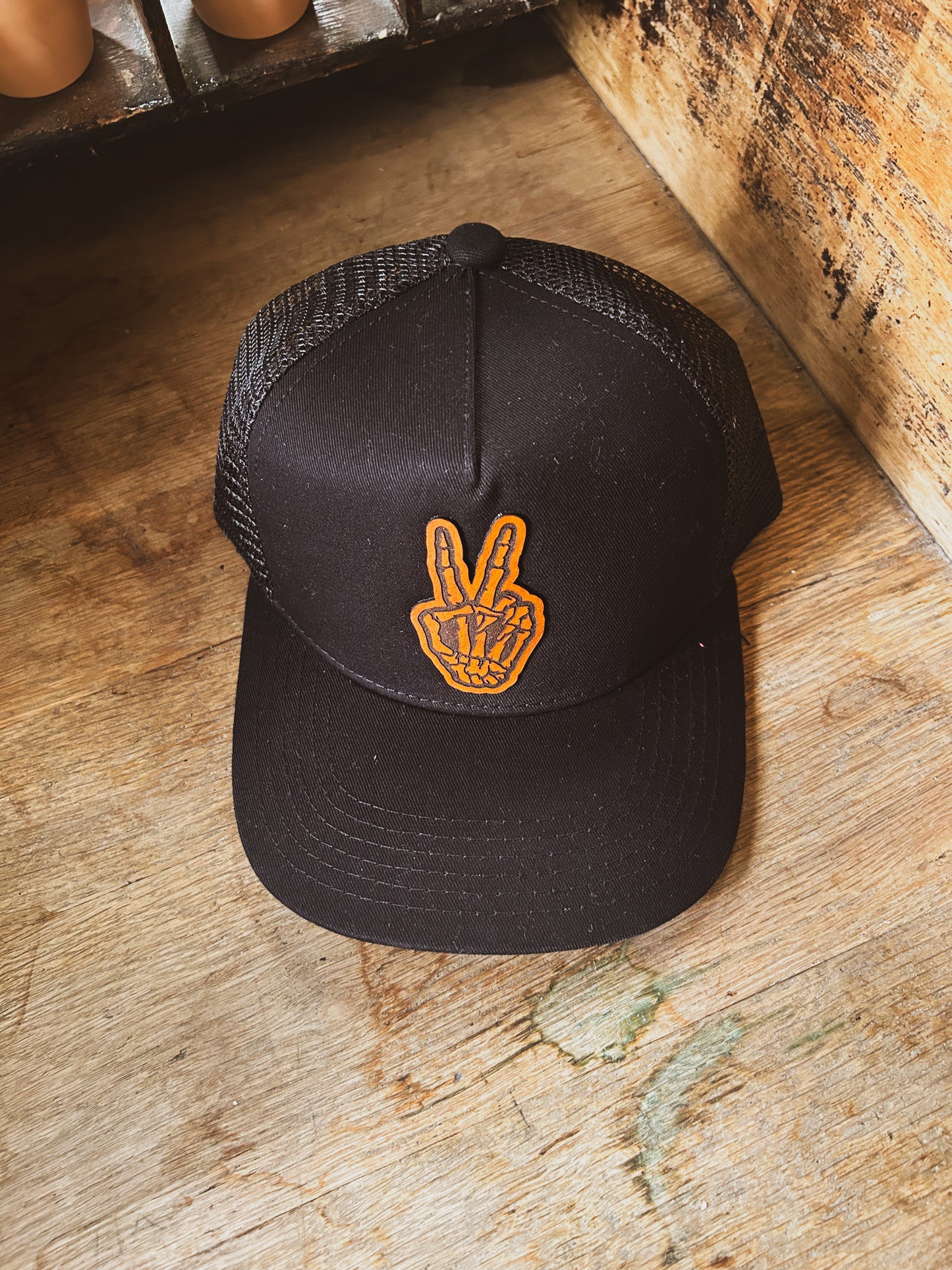 Peace Skeleton Hand Hat