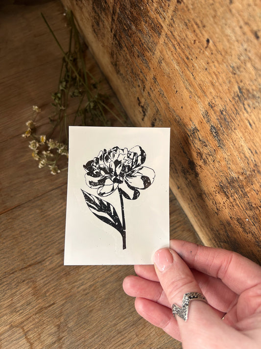 Peony 2 Temporary Tattoo
