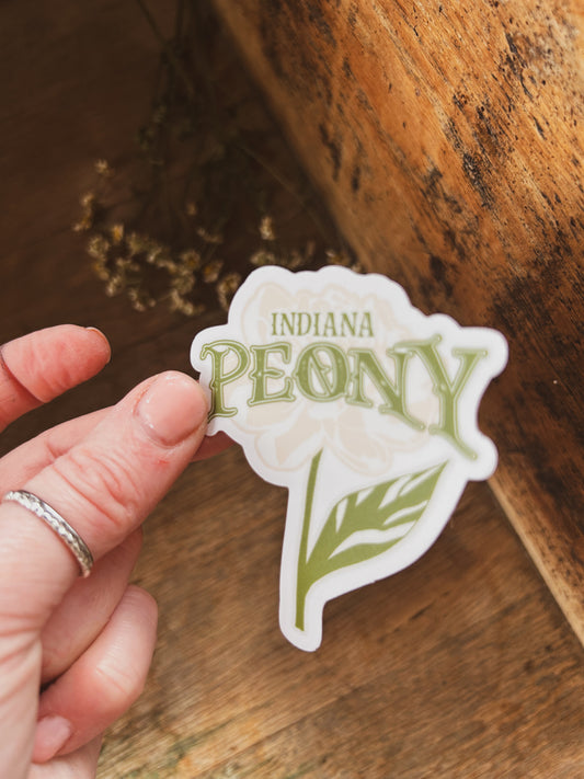 Indiana Peony Sticker
